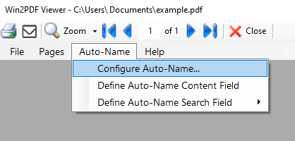 Win2PDF Desktop - Configuring Auto-Name